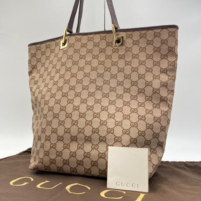 Gucci(グッチ)の✨希少カラー✨グッチ トートバッグ GG柄 ゴールド金具 キャンバス レザー レディースのバッグ(トートバッグ)の商品写真