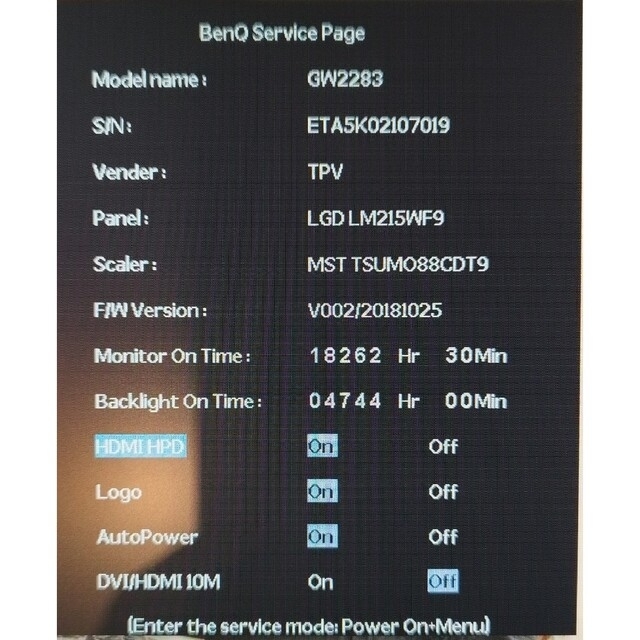 BenQ ベンキュー LEDアイケアモニター ディスプレイ GW2283 スマホ/家電/カメラのPC/タブレット(ディスプレイ)の商品写真