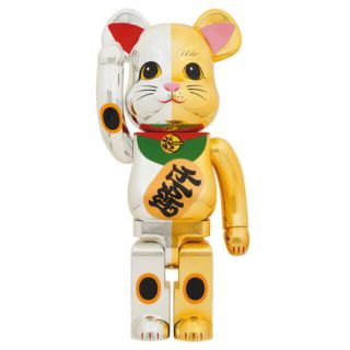 メディコムトイ(MEDICOM TOY)のBE@RBRICK 招き猫 開運 銀×千万両 金 1000％(その他)