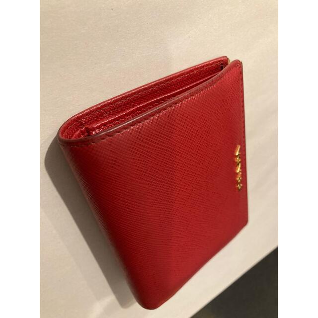 PRADA(プラダ)のPRADA 二つ折り財布 赤 レディースのファッション小物(財布)の商品写真