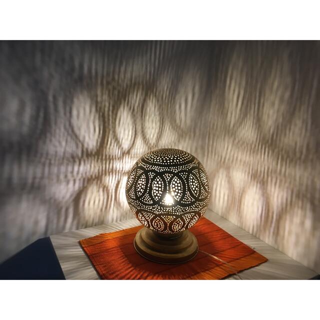 モロッコランプ 透かし彫り インテリア/住まい/日用品のライト/照明/LED(テーブルスタンド)の商品写真