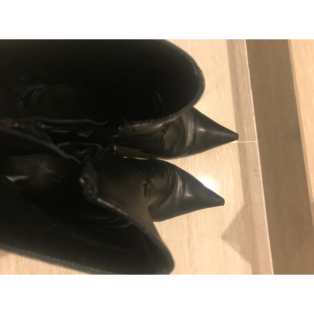 Sergio Rossi(セルジオロッシ)のセルジオロッシ　サイドジップブーツ ショートブーツ 38 ブラック黒 レディースの靴/シューズ(ブーツ)の商品写真