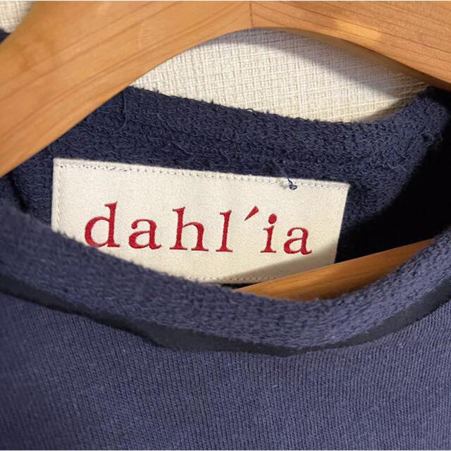 Dahlia(ダリア)のdahl’ia ダリア レディース トップス ネイビー ハート インナー付 レディースのトップス(カットソー(半袖/袖なし))の商品写真