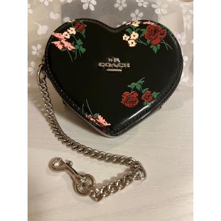 コーチ(COACH)のCOACH コインケース　レザーローズハートプリント(コインケース)