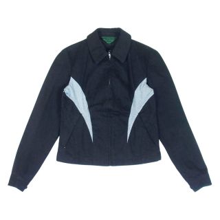 コムデギャルソンオムプリュス(COMME des GARCONS HOMME PLUS)のCOMME des GARCONS HOMME PLUS コムデギャルソンオムプリュス ジャケット EVER GREEN 09SS アーカイブ PC-J214 エバーグリーン カーブ切替 製品染め ジップ ブルゾン ジャケット ブラック系 S【中古】(その他)