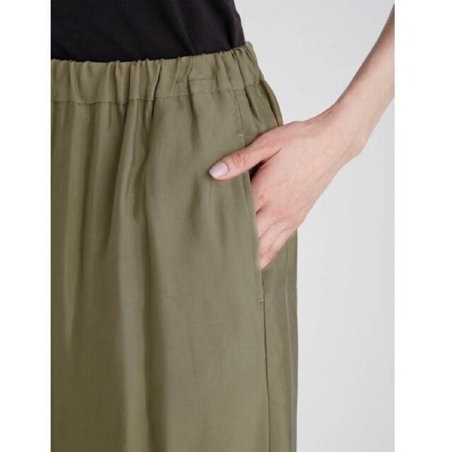 Mila Owen(ミラオーウェン)のスカート SET UP キュプラウエストゴムスカート オリーブ レディースのスカート(ロングスカート)の商品写真