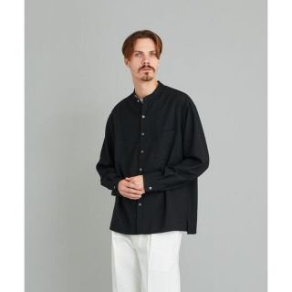 スティーブンアラン(steven alan)のSteven Alan バンドカラーシャツ 色:ブラック(シャツ)