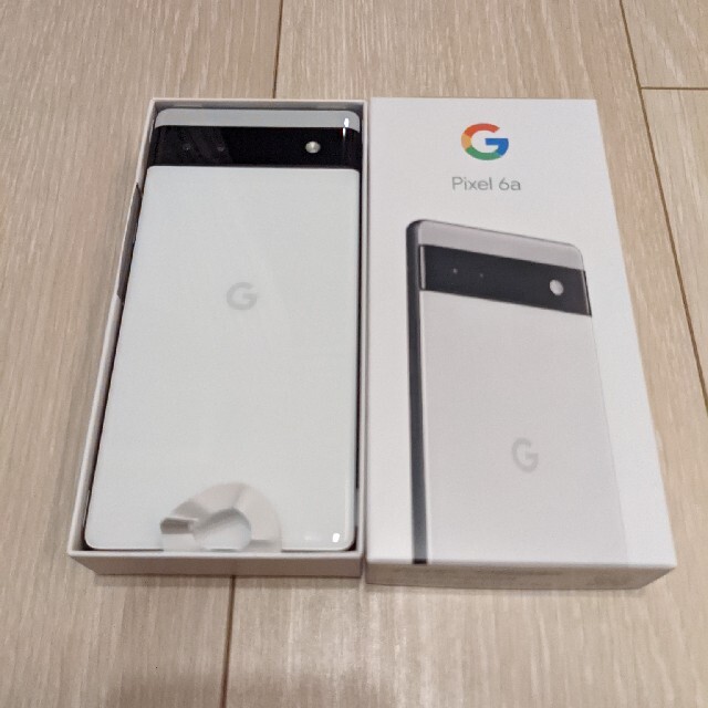 Google pixel 6a SIMフリー 本体 ホワイト Chalkスマートフォン/携帯電話