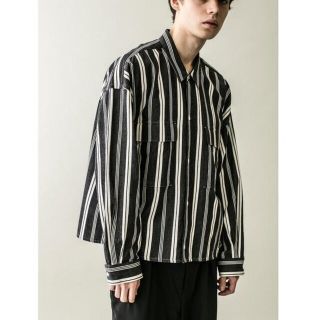 ビューティアンドユースユナイテッドアローズ(BEAUTY&YOUTH UNITED ARROWS)の【MONKEY TIME】ストライプシャツ 白黒 Mサイズ(シャツ)