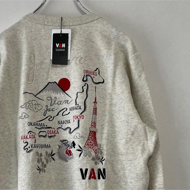 新品 90s VAN JACKET スウェット トレーナー バックプリント 刺繍