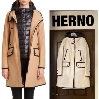 HERNO - ヘルノHERNO パイピングウールコートの通販|ラクマ HERNO - ヘルノHERNO パイピングウールコートの通販|ラクマ