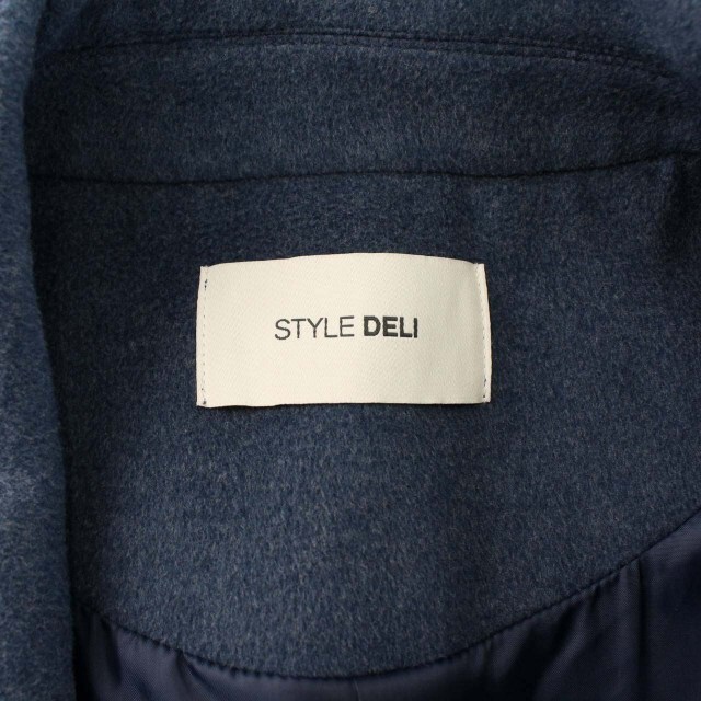 STYLE DELI(スタイルデリ)のスタイルデリ チェスターコート ロング 1B シングル アウター F 青 レディースのジャケット/アウター(その他)の商品写真