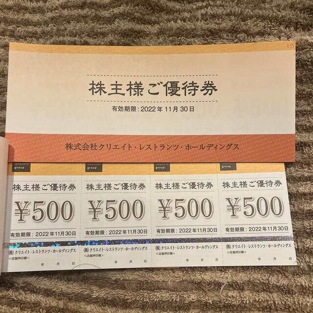 搬入設置サービス付 クリエイトレストランツ株主優待券 20,000円