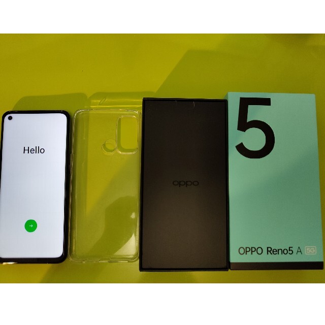 OPPO Reno5 A（eSIM）シルバーブラック ワイモバイル