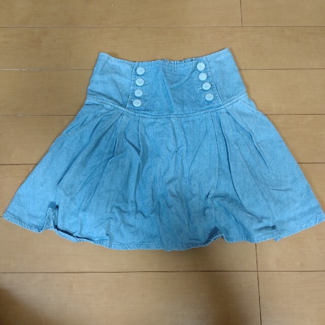 lovetoxic(ラブトキシック)のラブトキデニムフレアスカートＭ〜Ｌサイズ キッズ/ベビー/マタニティのキッズ服女の子用(90cm~)(パンツ/スパッツ)の商品写真