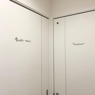【Toilet/Bathroom】ドアプレート ドアサイン ワイヤーレタリング(インテリア雑貨)