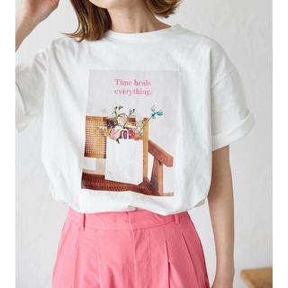 カスタネ(Kastane)のLian / カラーフォトプリントTシャツ(Tシャツ(半袖/袖なし))