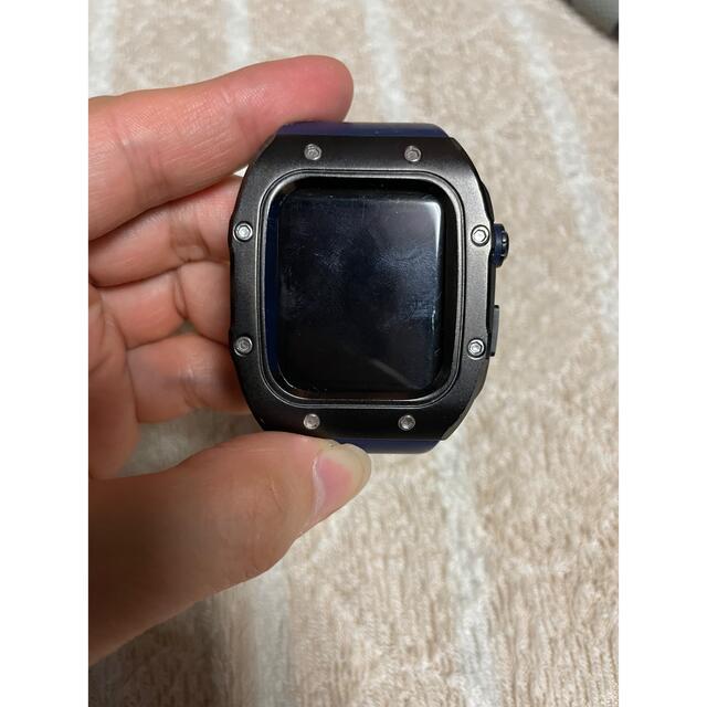 44mm 黒x青 apple watch  カバー  ゴールデンコンセプト好きに