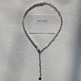 No.228【You】Y字ハーフパール silver necklace(ネックレス)