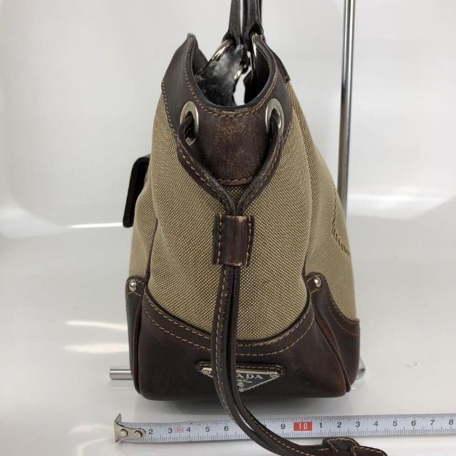 PRADA - PRADA プラダ ロゴジャガード トートバッグ キャンバス レザー