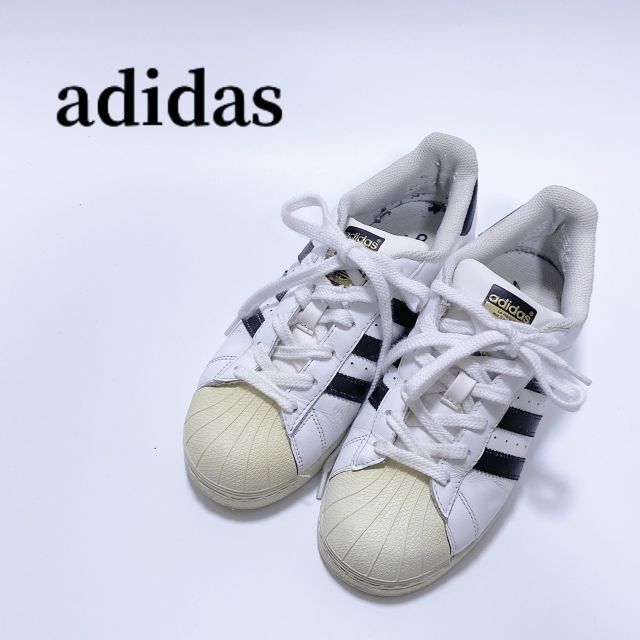 adidas(アディダス)のアディダス スーパースター ホワイトブラック W23cmくつシューズadidas レディースの靴/シューズ(スニーカー)の商品写真