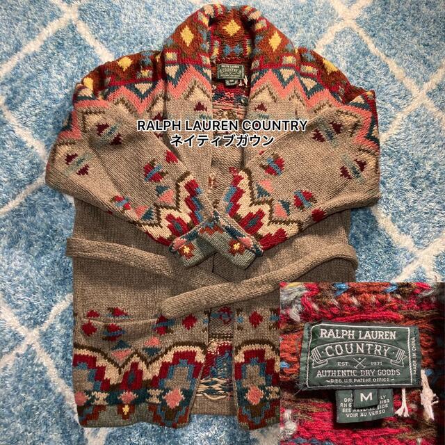 高質で安価 RALPH LAUREN ネイティブ柄 ガウン COUNTRY カーディガン