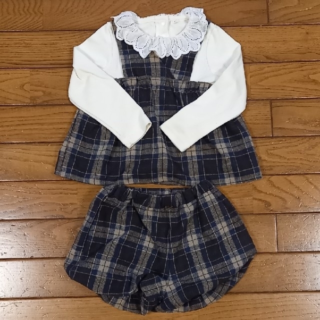 しまむら(シマムラ)のしまむら　セットアップ　100cm キッズ/ベビー/マタニティのキッズ服女の子用(90cm~)(Tシャツ/カットソー)の商品写真