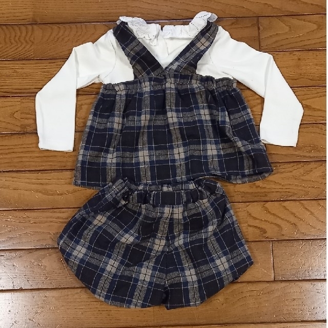 しまむら(シマムラ)のしまむら　セットアップ　100cm キッズ/ベビー/マタニティのキッズ服女の子用(90cm~)(Tシャツ/カットソー)の商品写真