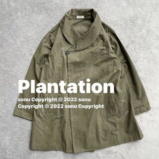 プランテーション(Plantation)のPlantation プランテーション ショールカラー コート M オリーブ(その他)