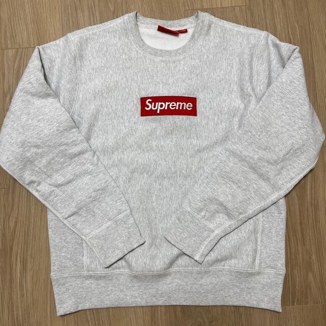 スウェットSupreme 18aw BoxLogo Crewneck Ash Grey S