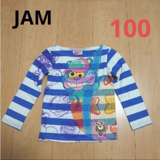 ジャム(JAM)のUSED　JAM　猫　ボーダー　長袖トップス　100(Tシャツ/カットソー)