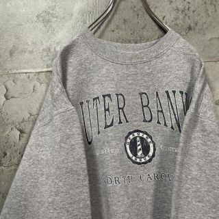 フルーツオブザルーム(FRUIT OF THE LOOM)のOUTER BANKS USA輸入 デカロゴ ビックサイズ スウェット(スウェット)