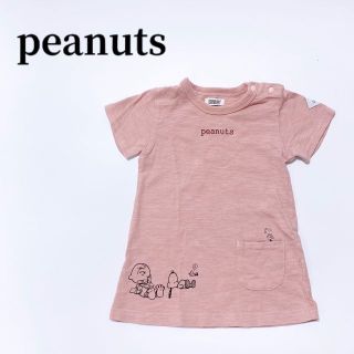 ピーナッツ(PEANUTS)の子供服PEANUTSピーナッツスヌーピー半袖Tシャツ70ピンクベビー服(Ｔシャツ)