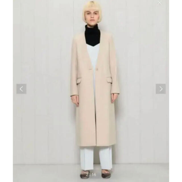 BEAUTY&YOUTH UNITED ARROWS(ビューティアンドユースユナイテッドアローズ)のH BEAUTY&YOUTH＊COLLAR LESS COAT レディースのジャケット/アウター(ロングコート)の商品写真