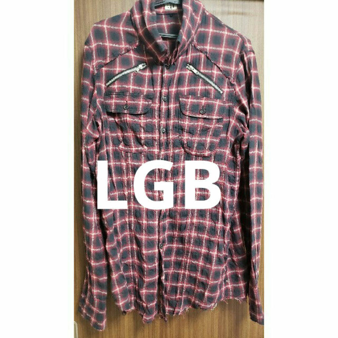 LGB(ルグランブルー)のLGB 一部銀糸ラメ　シワ加工シャツ メンズのトップス(シャツ)の商品写真