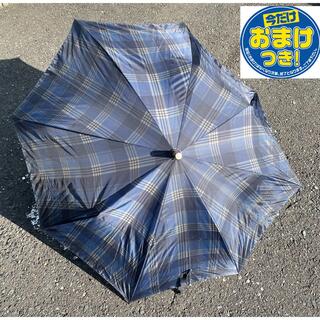 傘 チェック 約65cmサイズ 錆や錆汚れあり 他同時購入割引 大阪市内手渡し可(傘)