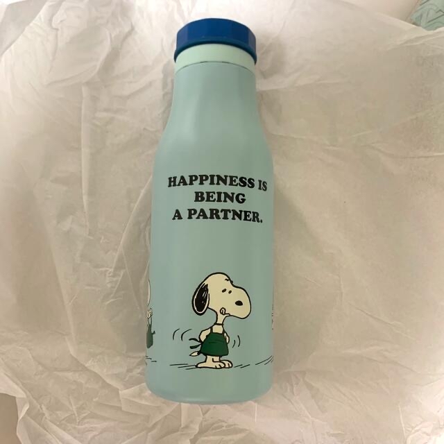 Starbucks Coffee(スターバックスコーヒー)のスタバ スヌーピー ステンレスロゴボトル PEANUTS ブルー 473ml インテリア/住まい/日用品のキッチン/食器(タンブラー)の商品写真