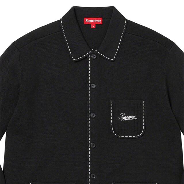 Supreme ContrastStitchButtonUp sweaterカーディガン