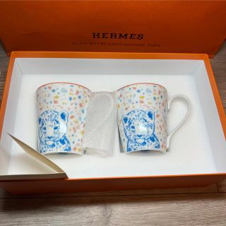 エルメス(Hermes)の【新品未使用】エルメス パスパス マグカップ ヒョウ　タイガー　子供用　ピンク(グラス/カップ)