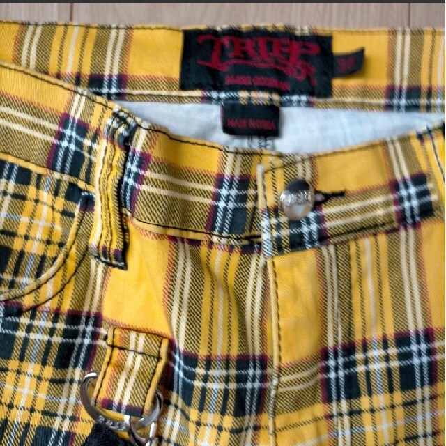 Tripp NYC - レア tripp nyc チェックパンツ イエロー サイズ30 Tripp NYC - レア tripp nyc チェックパンツ イエロー サイズ30