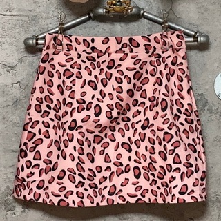 ピンク レオパード 豹柄 ミニスカート ショートパンツ インナー付き Y2K(ミニスカート)