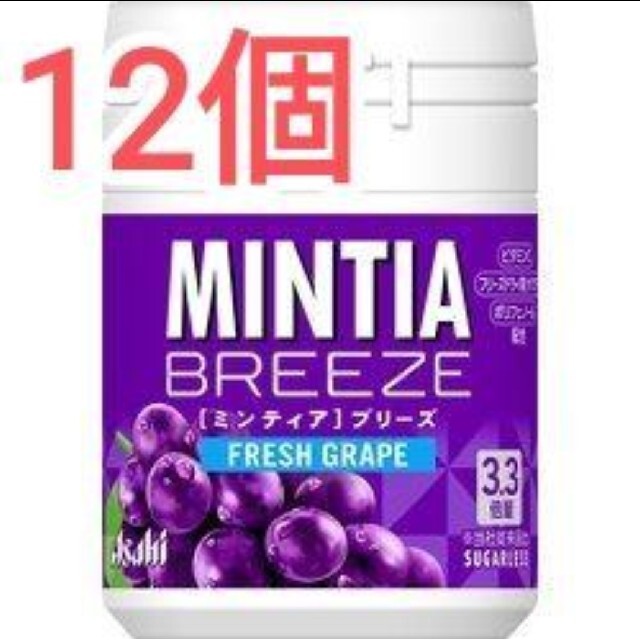 [12個] ミンティアブリーズ フレッシュグレープ(ボトル)75g 食品/飲料/酒の食品(菓子/デザート)の商品写真