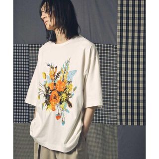 ステュディオス(STUDIOUS)のMAISON SPECIAL フラワー刺繍プライムオーバーTシャツ(Tシャツ/カットソー(半袖/袖なし))