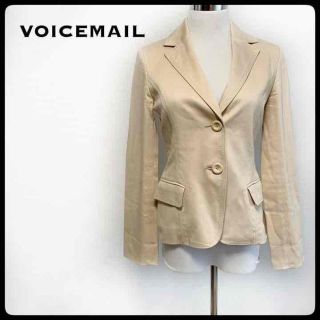 ヴォイスメール(VOICEMAIL)の美品VOICEMAIL ヴォイスメール テーラードジャケット アイボリー S(テーラードジャケット)