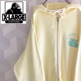 エクストララージ スウェット ジップパーカー L イエロー XLARGE トレーナー メンズ   【230910】