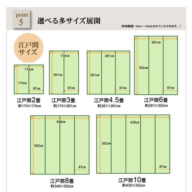 日本製 洗えるPPカーペット ベージュ本間3畳 約191×286cm 7