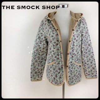 スモックショップ(THE SMOCK SHOP)のスモックショップ キルティングジャンパー S 裏ボア 温かい 花柄 かわいい(ブルゾン)