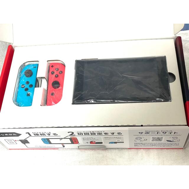 Nintendo Switch(ニンテンドースイッチ)の「おまけ付き」Nintendo Switch ネオンブルー/ネオンレッド エンタメ/ホビーのゲームソフト/ゲーム機本体(家庭用ゲーム機本体)の商品写真