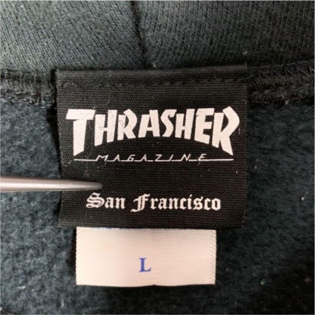 THRASHER(スラッシャー)の【大人気デザイン】 スラッシャー センターロゴ刺繍入りパーカー ストリート メンズのトップス(パーカー)の商品写真