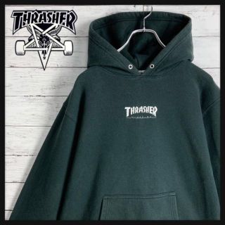 スラッシャー(THRASHER)の【大人気デザイン】 スラッシャー センターロゴ刺繍入りパーカー ストリート(パーカー)